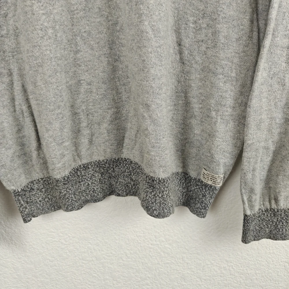 Diesel Grey Patchwork Sweater Mens Small Cotton Wool Streetwear Knit Pullover